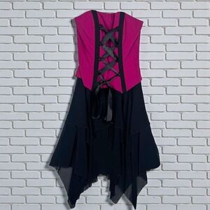 Gunne Sax Jessica McClintock Strapless Dress Womens Size 5 Corset Y2K Ren Fest